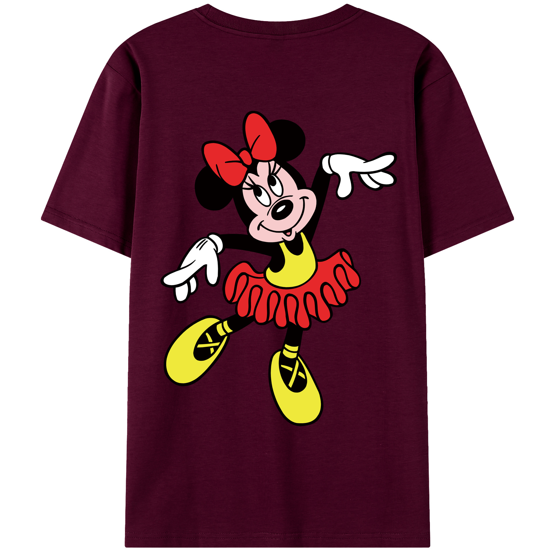 （画像用） ミッキーマウス Mickey Mouse レディース半袖Tシャツ(バックプリント)